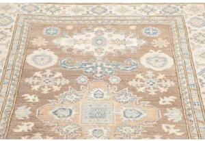 Tappeto Kazak Stilizzato Marrone Tortora Beige 119x169 Cm