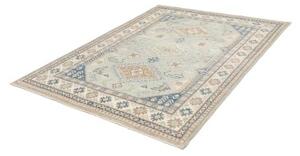 Tappeto Kazak Geometrico Verde Chiaro Azzurro 152x197 Cm