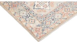 Tappeto Kazak Geometrico Beige Blu 122x180 Cm