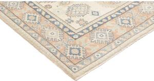 Tappeto Kazak Stilizzato Avorio Blu Avio 150x198 Cm