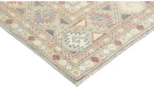 Tappeto Kazak Geometrico Verde Salvia Rosso Corallo 147x202 Cm