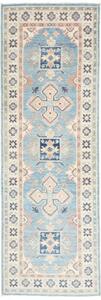 Tappeto Kazak Stilizzato Azzurro Beige Corsia 62x188 Cm