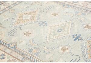 Tappeto Kazak Geometrico Verde Chiaro Azzurro 152x197 Cm