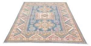 Tappeto Kazak Geometrico Blu Beige 147x193 Cm
