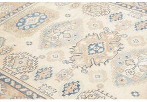 Tappeto Kazak Stilizzato Avorio Blu Avio 150x198 Cm