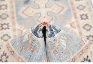 Tappeto Kazak Geometrico Azzurro Avorio Corsia 65x190 Cm