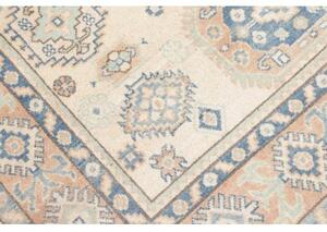 Tappeto Kazak Stilizzato Avorio Blu Avio 150x198 Cm