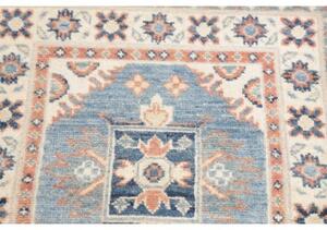 Tappeto Kazak Stilizzato Azzurro Beige Corsia 62x188 Cm