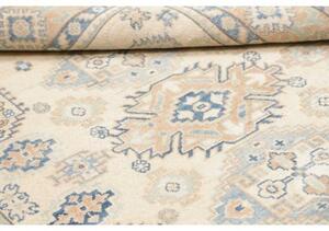 Tappeto Kazak Stilizzato Avorio Blu Avio 150x198 Cm