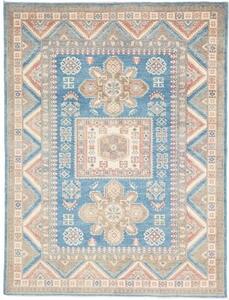 Tappeto Kazak Geometrico Blu Beige 147x193 Cm