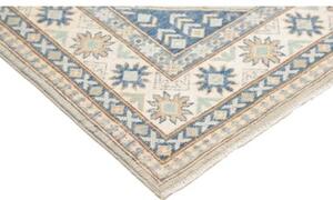Tappeto Kazak Geometrico Verde Chiaro Azzurro 152x197 Cm