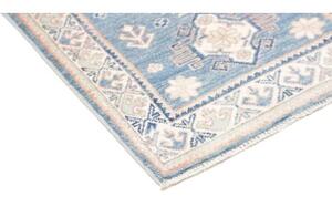 Tappeto Kazak Stilizzato Azzurro Beige Corsia 62x182 Cm