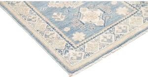 Tappeto Kazak Stilizzato Azzurro Beige Corsia 60x181 Cm