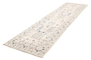 Tappeto Kazak Stilizzato Avorio Blu Corsia 87x301 Cm