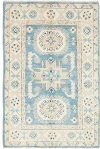 Tappeto Kazak Stilizzato Celeste Beige 60x90 Cm
