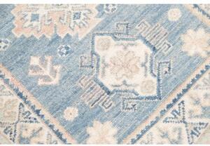 Tappeto Kazak Stilizzato Azzurro Beige Corsia 60x181 Cm