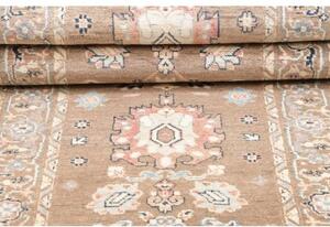 Tappeto Kazak Stilizzato Marrone Tortora Beige Corsia 84x297 Cm