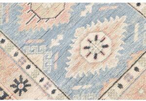 Tappeto Kazak Stilizzato Azzurro Beige Corsia 65x362 Cm