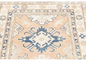 Tappeto Kazak Stilizzato Rosa Antico Blu Corsia 83x298 Cm