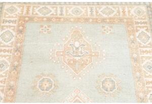 Tappeto Kazak Stilizzato Azzurro Beige Corsia 83x297 Cm