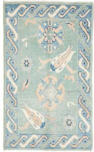 Tappeto Kazak Floreale Verde Chiaro Azzurro 59x96 Cm
