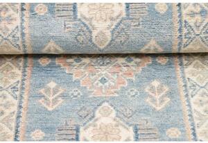 Tappeto Kazak Stilizzato Azzurro Beige Corsia 60x181 Cm