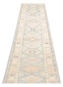 Tappeto Kazak Stilizzato Azzurro Beige Corsia 65x343 Cm