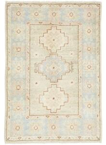Tappeto Kazak Geometrico Verde Salvia Azzurro 64x92 Cm
