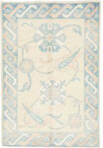 Tappeto Kazak Floreale Avorio Azzurro 63x91 Cm