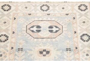 Tappeto Kazak Stilizzato Azzurro Avorio Corsia 63x175 Cm