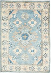 Tappeto Kazak Stilizzato Azzurro Avorio 63x90 Cm