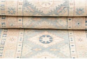 Tappeto Kazak Stilizzato Azzurro Beige Corsia 65x343 Cm
