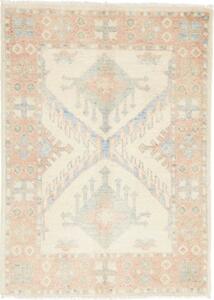Tappeto Kazak Geometrico Avorio Rosa Cipria 65x88 Cm