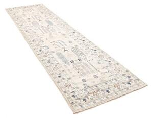 Tappeto Kazak Stilizzato Avorio Blu Corsia 87x301 Cm