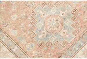 Tappeto Kazak Geometrico Rosa Cipria Azzurro Corsia 75x208 Cm