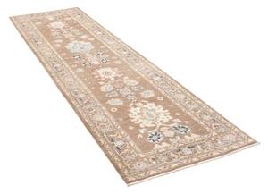 Tappeto Kazak Stilizzato Marrone Tortora Beige Corsia 84x297 Cm