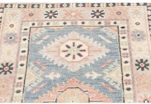 Tappeto Kazak Stilizzato Azzurro Beige Corsia 65x362 Cm