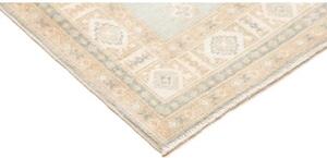 Tappeto Kazak Stilizzato Azzurro Beige Corsia 83x297 Cm