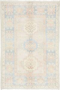 Tappeto Kazak Geometrico Azzurro Chiaro Beige 62x91 Cm