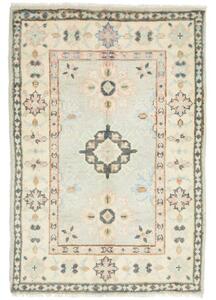 Tappeto Kazak Stilizzato Avorio Grigio Azzurro 64x95 Cm