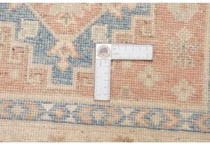 Tappeto Kazak Geometrico Rosa Cipria Azzurro Corsia 75x208 Cm