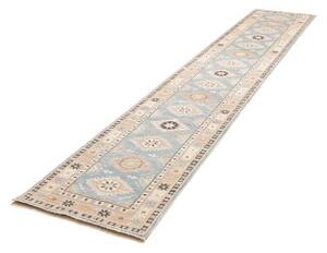 Tappeto Kazak Stilizzato Azzurro Beige Corsia 65x362 Cm