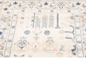 Tappeto Kazak Stilizzato Avorio Blu Corsia 87x301 Cm