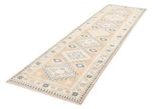 Tappeto Kazak Geometrico Beige Blu Corsia 54x302 Cm