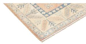 Tappeto Kazak Stilizzato Rosa Cipria Azzurro Corsia 80x290 Cm