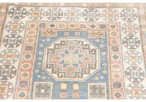 Tappeto Kazak Geometrico Azzurro Beige Corsia 79x586 Cm