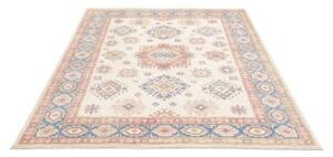 Tappeto Kazak Stilizzato Avorio Azzurro 155x192 Cm
