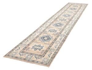 Tappeto Kazak Stilizzato Avorio Blu Corsia 77x373 Cm