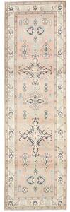 Tappeto Kazak Stilizzato Rosa Cipria Grigio Ardesia Corsia 85x286 Cm
