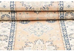 Tappeto Kazak Stilizzato Pesca Blu Corsia 83x290 Cm